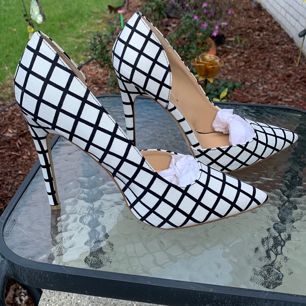 Blk and white heels